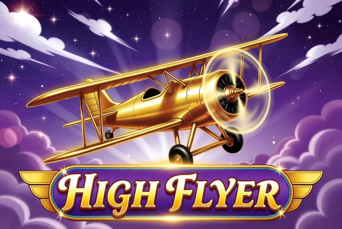 Panel taruhan dan tombol cash out saat cara main High Flyer